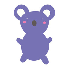 Fototapeta premium cute koala wild animal character icon