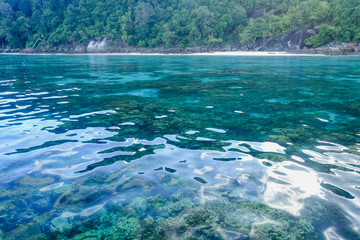beautiful clear water at Surin Islands National Park, Phang Nga, Thailand.
