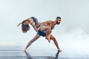 Young dancing performers