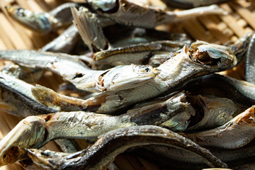 日本の長崎県産にぼし（味噌汁などの出汁をとるための乾燥させたカタクチイワシ）