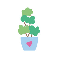 houseplant in ceramic pot icon