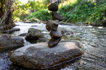 The art of rock arrangement. in the center