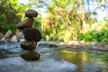 The art of rock arrangement. On the left