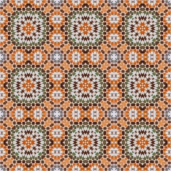 Digital paper pattern mosaic seamless Background south Morocco