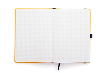Fototapeta notepad or notebook paper at white background obraz