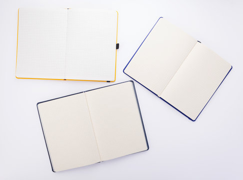 notepad or notebook paper at white background