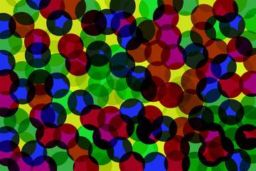 Color circles are stacked as a background image.