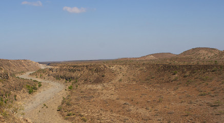 A dried up Wadi, Arta, Djibouti