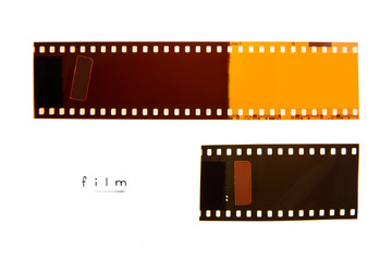 (35 mm.) film frame With vintage space on white background.
