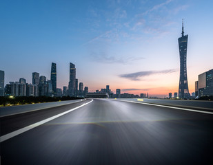 traffic in the city at night