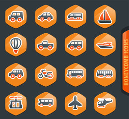 Public transport icons set