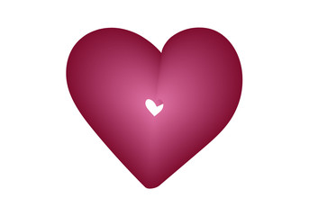 heart symbol isolated on white, using gradient mesh