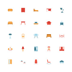 bundle of furniture set icons