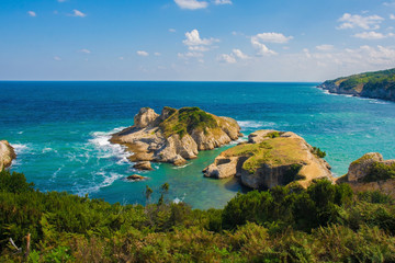 The Black Sea coast at Kilimli Bay, near Agva, Sile, in north west Turkey