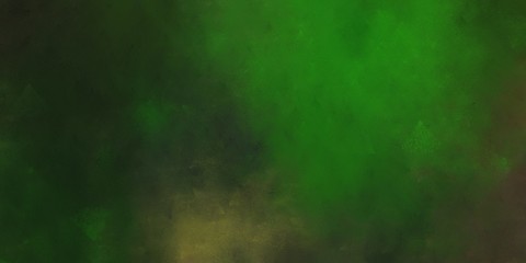 abstract artistic decorative horizontal background texture with very dark green, forest green and dark olive green color
