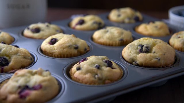 home made blueberry muffin image