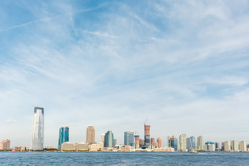 Fototapeta premium A panoramic view of New Jersey with the Hudson River