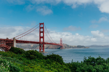 Fototapeta na wymiar The Golden Gate Bridge in San Francisco at the Spring time I