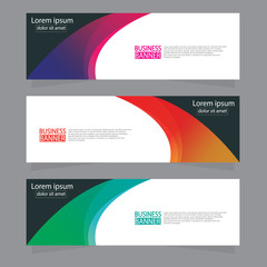 Vector abstract design web banner template. Web Design Elements - Header Design. Abstract geometric web banner template on grey background.Modern banner.