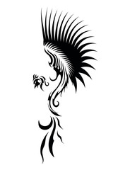 abstract phoenix bird tattoo sticker logotype symbol