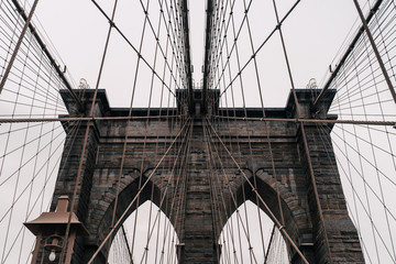 The Brooklyn Bridge from New York City in Winter I