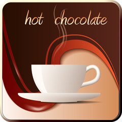 Hot Chocolate vector icon for cafe.