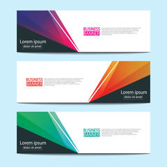 Fototapeta premium Vector abstract design web banner template. Web Design Elements - Header Design. Abstract geometric web banner template on grey background.Modern banner.