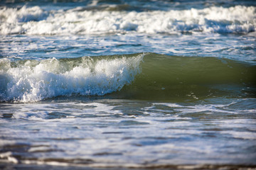 Baltic sea waves  in sunny day 