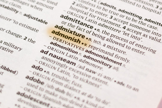 The word or phrase Admonish in a dictionary.