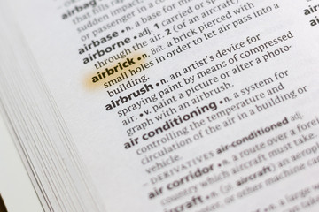 The word or phrase Airbrick in a dictionary.