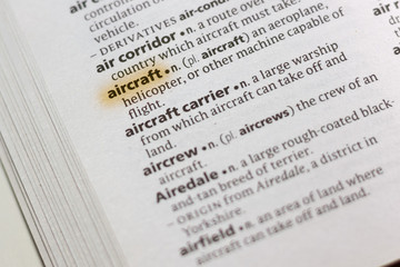 The word or phrase Aircraft in a dictionary.