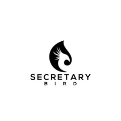  secretary bird logo design vector