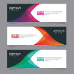 Vector abstract design web banner template. Web Design Elements - Header Design. Abstract geometric web banner template on grey background.Modern banner.