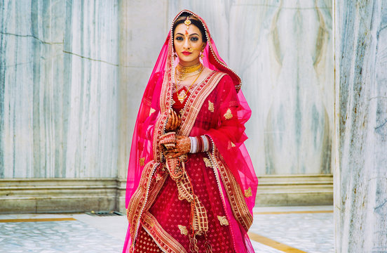 Portrait Of A Woman In A Traditional Indian Outfit