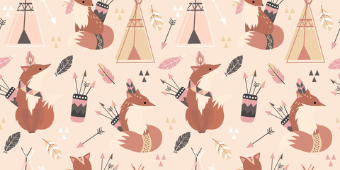 adorable boho seamless pattern, wallpaper, scrapbooking © ariosbeth