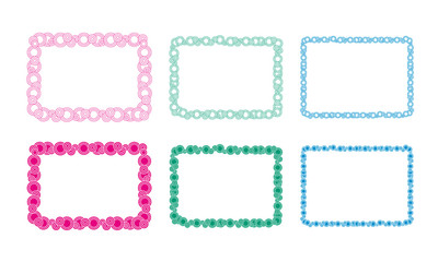 Frame set that connects round shapes