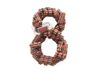 Dynamite with Watch Detonator font. 