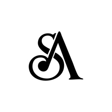 sa logo design vector luxury icon