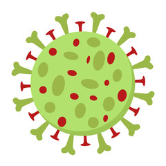 Illustration vector graphic of coronavirus isolated on white background. 2019-nCoV. Wuhan virus disease. Corona Virus Cell Vector Illustration.