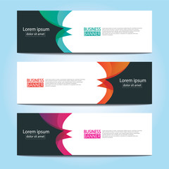 Vector abstract design web banner template. Web Design Elements - Header Design. Abstract geometric web banner template on grey background.Modern banner.