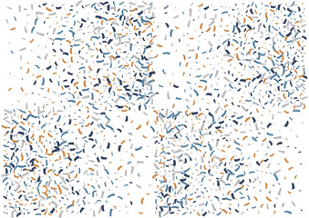 Festive color ribbon confetti background. Abstract frame confetti texture for holiday, postcard, poster, website, carnivals, birthday and children's parties. Cover confetti mock-up. Wedding card