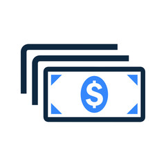 Cash, dollar, money, bank note icon