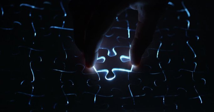 Pick Puzzle Piece With Mystery Light