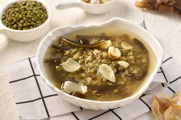 Asian drink mung bean and lotus seed soup