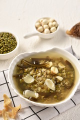 Asian drink mung bean and lotus seed soup