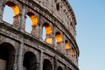 Fototapeta premium Rome, Italy - Jan 2, 2020: Colosseum, Rome, Italy
