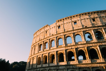 Fototapeta na wymiar Rome, Italy - Jan 2, 2020: Colosseum, Rome, Italy