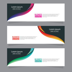 Vector abstract design web banner template. Web Design Elements - Header Design. Abstract geometric web banner template on grey background.Modern banner.