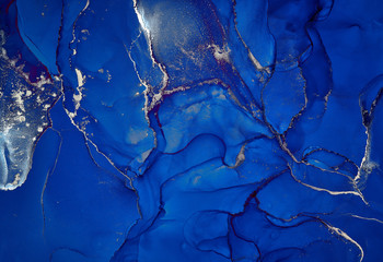 Alcohol ink colors translucent. Abstract multicolored marble texture background. Design wrapping paper, wallpaper. Mixing acrylic paints. Modern fluid art. Alcohol Ink Pattern