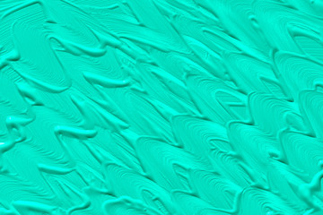 Biscay Green trendy color of the year 2020. Abstract art background with brush strokes. Hand drawn...